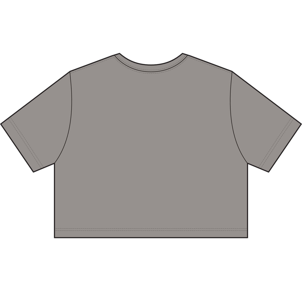 Women's Stonewash Cropped Tee — Vintage Gray Crop T-Shirt