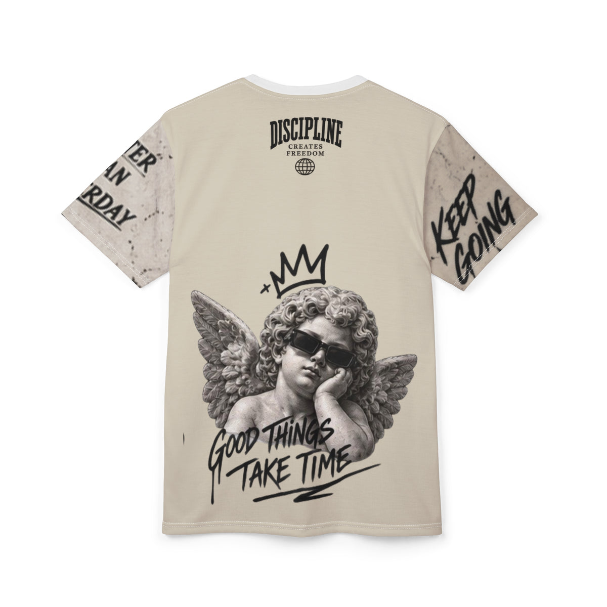 Dripping Smile Graphic Tee — 'Trust Your Path' All-Over Print — product photo 4 of 4 | madeyourmark