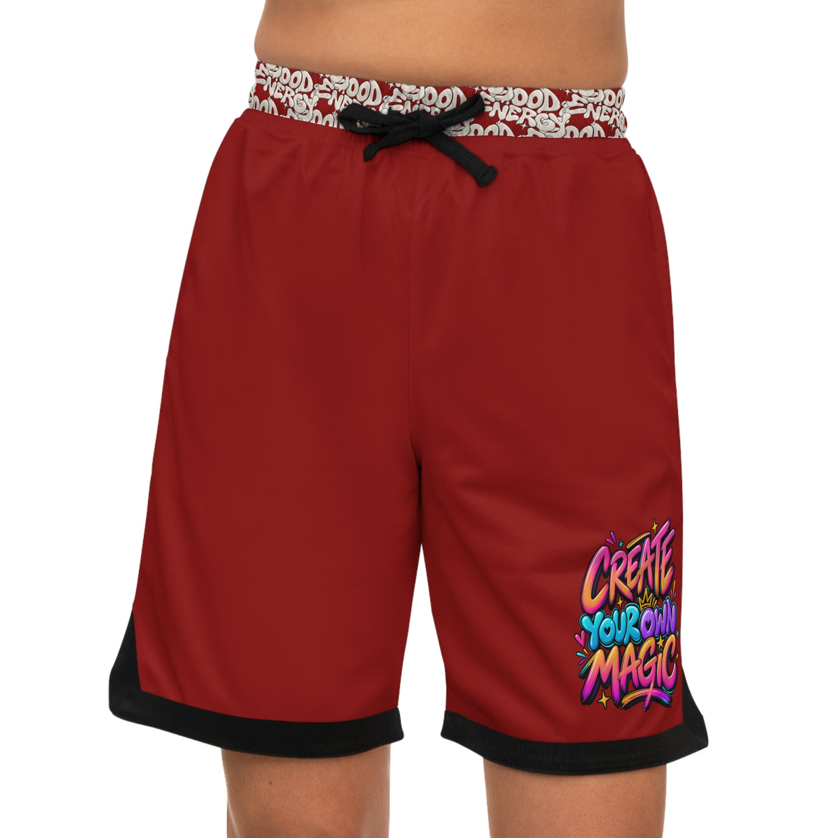 Basketball Shorts - 'Make It Happen' Motivational Streetwear — product photo 4 of 4 | madeyourmark