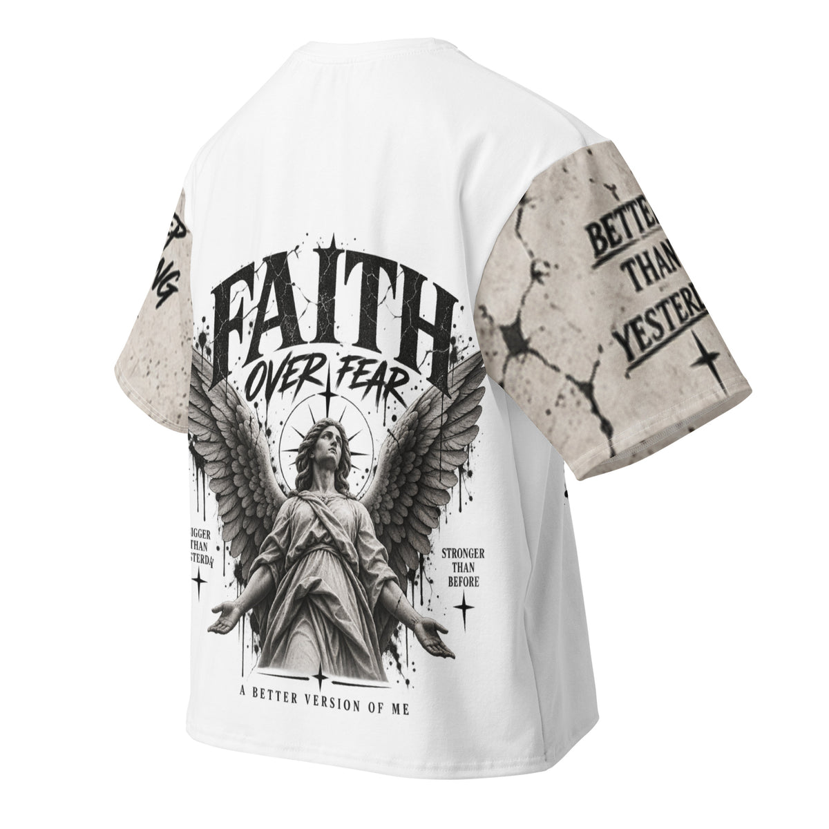 Oversized Heavyweight Tee — All-Over Print Streetwear — Back view | madeyourmark