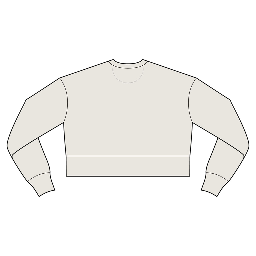 Cropped Relaxed Crewneck Sweatshirt — Women's Casual Lounge Top