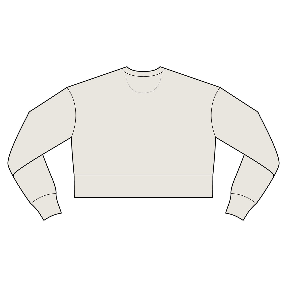 Cropped Relaxed Crewneck Sweatshirt — Women's Casual Lounge Top