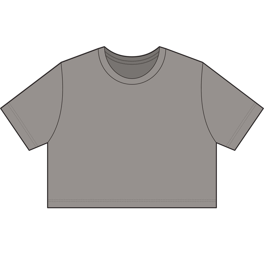 Women's Stonewash Cropped Tee — Vintage Gray Crop T-Shirt