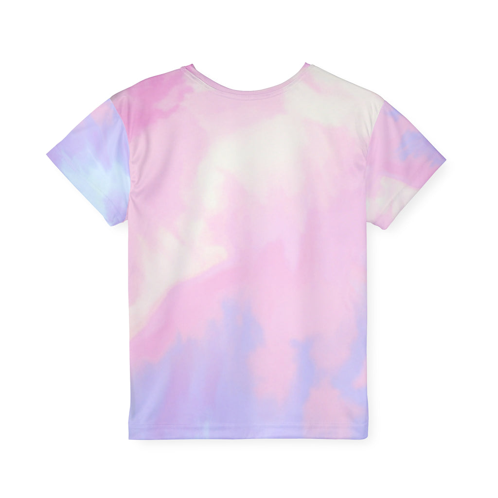 Make It Happen Kids Jersey — Pastel Tie-Dye Sports Tee