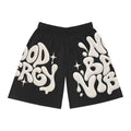 Good Vibes Black Basketball Shorts – 'Good Energy' All-Over Print — product photo 1 of 4 | madeyourmark