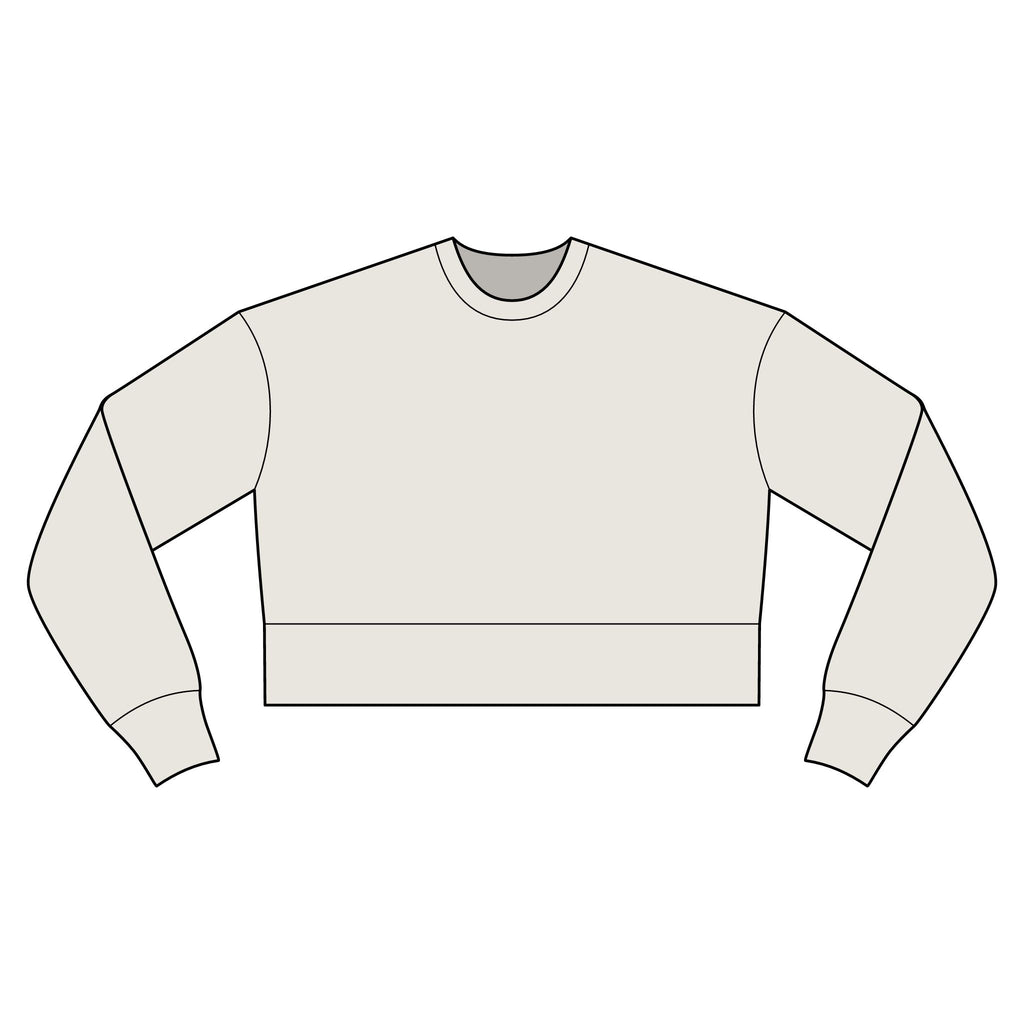 Cropped Relaxed Crewneck Sweatshirt — Women's Casual Lounge Top