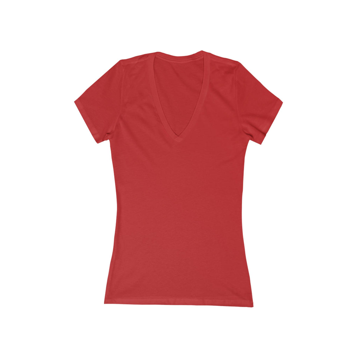 Deep V-Neck Women's Tee — Slim Jersey Short Sleeve