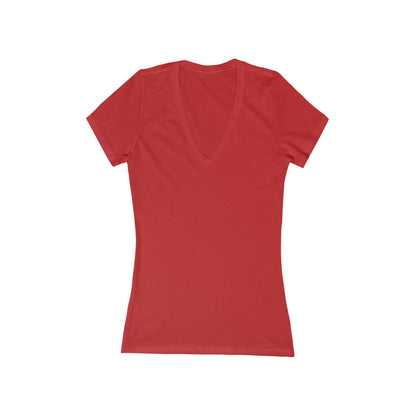 Deep V-Neck Women's Tee — Slim Jersey Short Sleeve