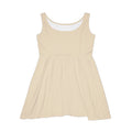 Beige AOP Women's Skater Dress — Cute Casual Summer Dress