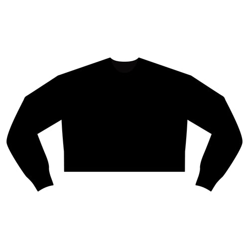 Cropped Relaxed Crewneck Sweatshirt — Women's Casual Lounge Top