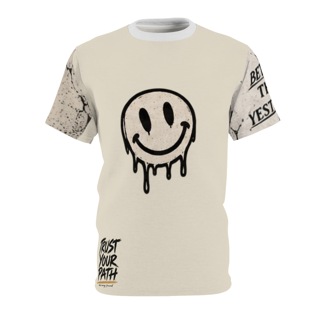Dripping Smile Graphic Tee — 'Trust Your Path' All-Over Print — product photo 1 of 4 | madeyourmark