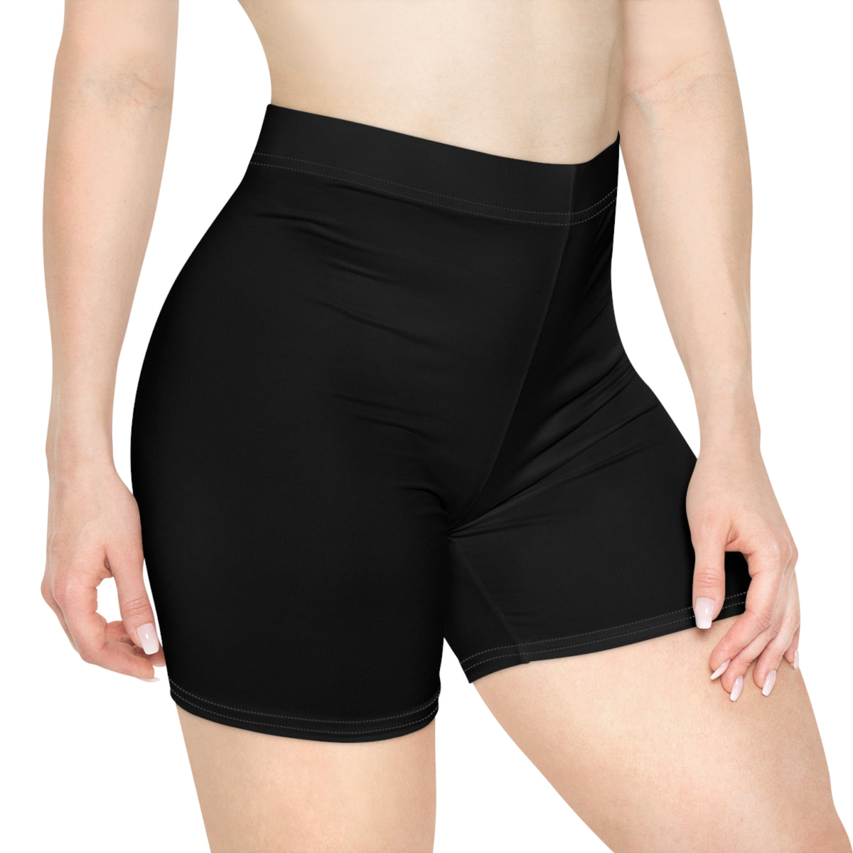 Women's Black Biker Shorts — High‑Waist Activewear
