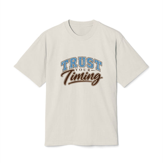 Trust Your Timing T-Shirt — Inspirational Retro Script Tee — product photo 1 of 20 | madeyourmark