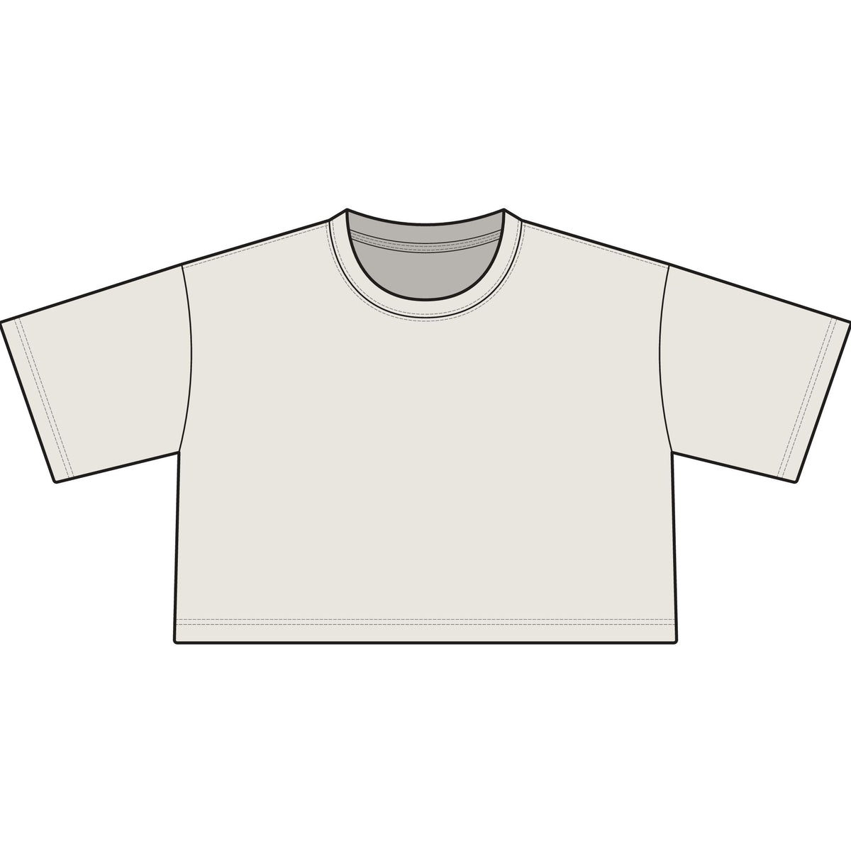 Women's Classic Crop Tee — Minimal Casual Cropped Top
