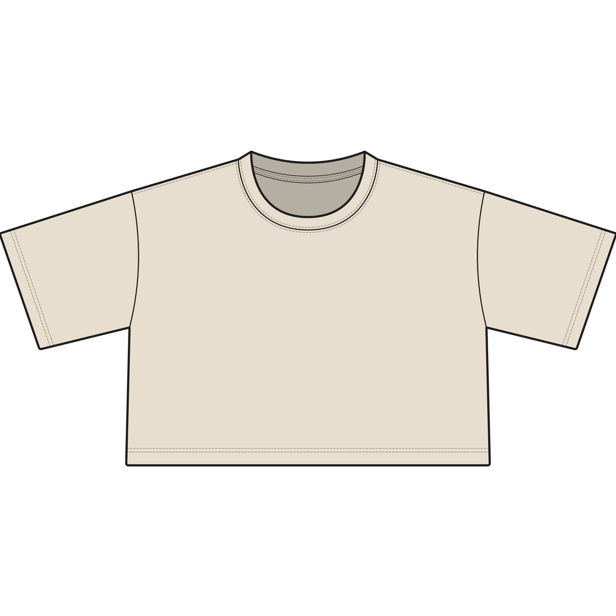 Women's Classic Crop Tee — Minimal Casual Cropped Top