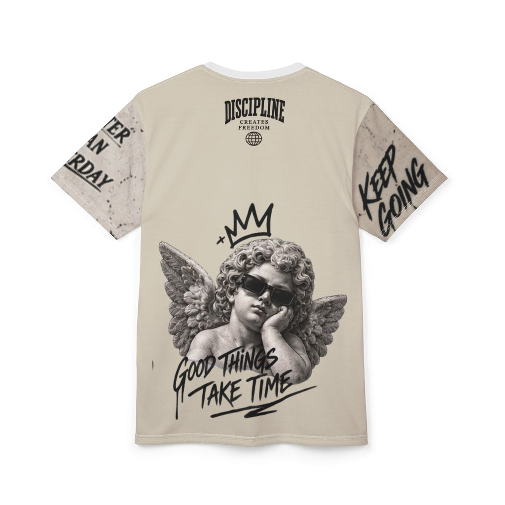 Dripping Smile Graphic Tee — 'Trust Your Path' All-Over Print — product photo 4 of 4 | madeyourmark