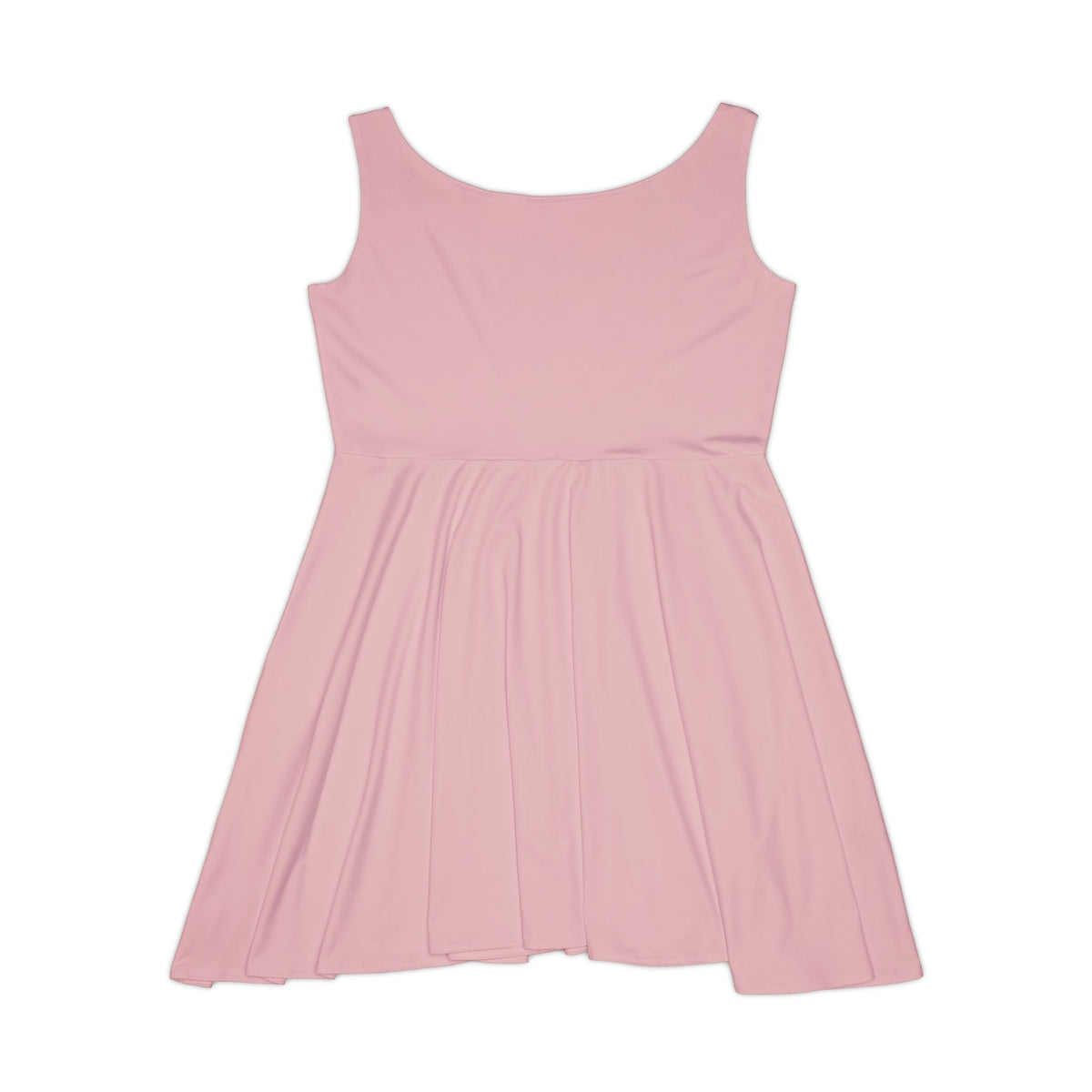 Pink AOP Skater Dress — Women's Flared Casual Dress