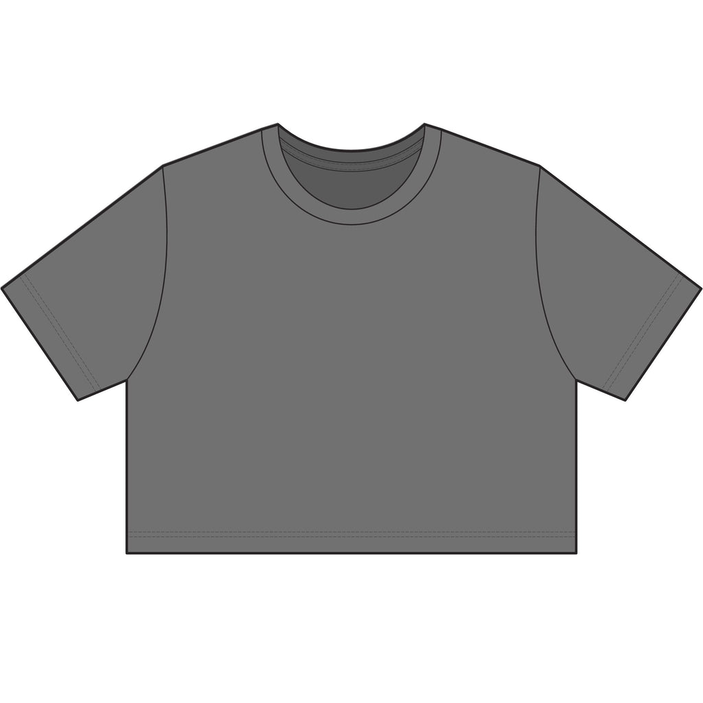Women's Stonewash Cropped Tee — Vintage Gray Crop T-Shirt