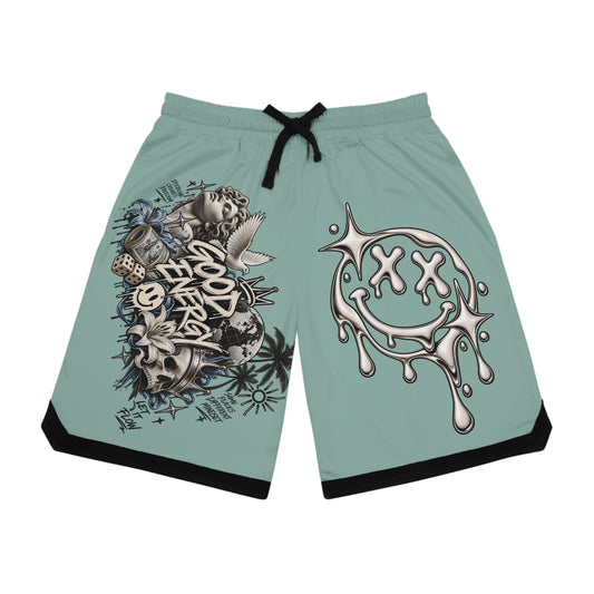 Trust Your Path Basketball Shorts — Graphic AOP Rib Shorts — product photo 1 of 4 | madeyourmark