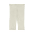 Solid Cream Women’s Capri Leggings — Comfortable Mid-Calf Activewear
