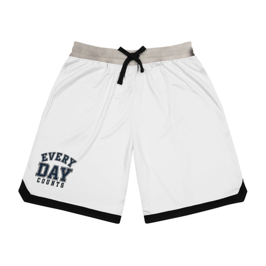 Basketball Shorts — "Every Day Counts" & "No Bad Vibes" Athletic Rib Shorts