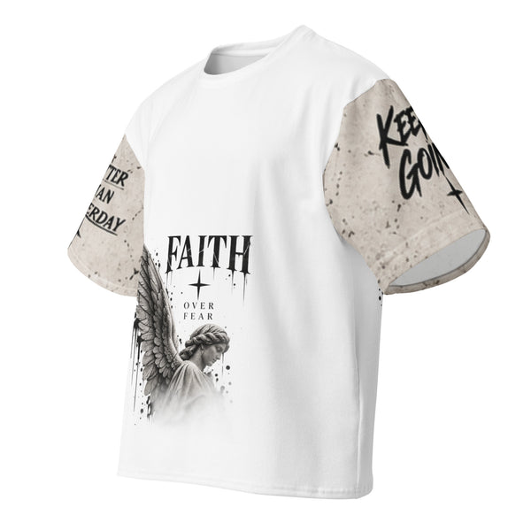 Oversized Heavyweight Tee — All-Over Print Streetwear — Front view | madeyourmark