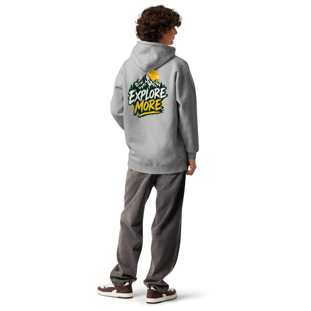 Heavyweight Pullover Hoodie — Cozy Everyday Streetwear — Back view (alternate) | madeyourmark
